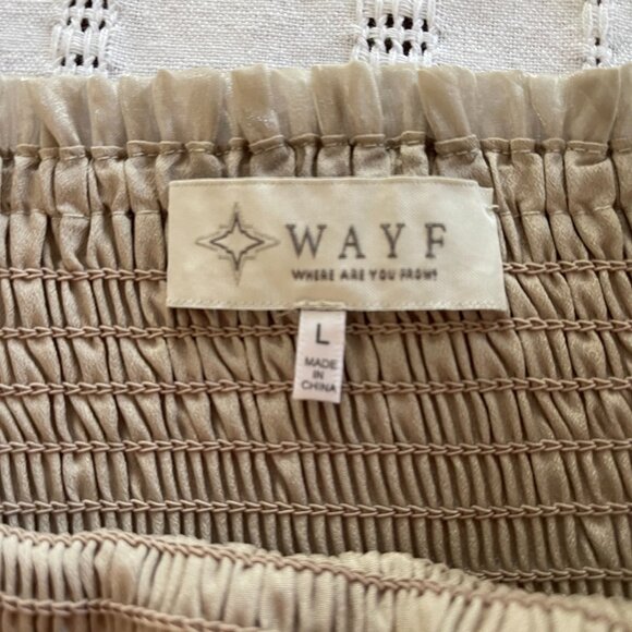 NEW Fancy shiny gold long sleeve top size L with sheer sleeves - Picture 7 of 11